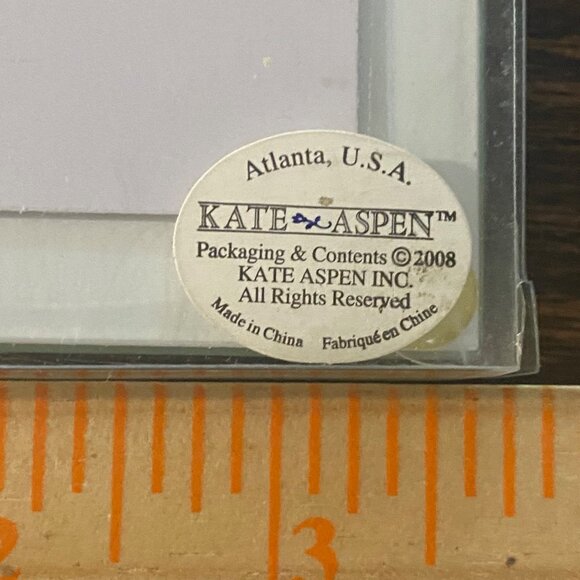 Kate Aspen Picture Photo Frame Glass Coasters 3.5”x3.5” 2 Piece Set 2008 NEW - Picture 2 of 4